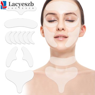 Lacyeszb แผ่นแปะหน้าผาก คอ หน้าผาก เครื่องมือความงาม แผ่นแปะซิลิโคน หน้าผาก ต่อต้านริ้วรอย สบาย ใช้ซ้ําได้ แผ่นแปะหน้าอก ต่อต้านริ้วรอยบนใบหน้า แถบกําจัดริ้วรอย เครื่องมือดูแลผิว