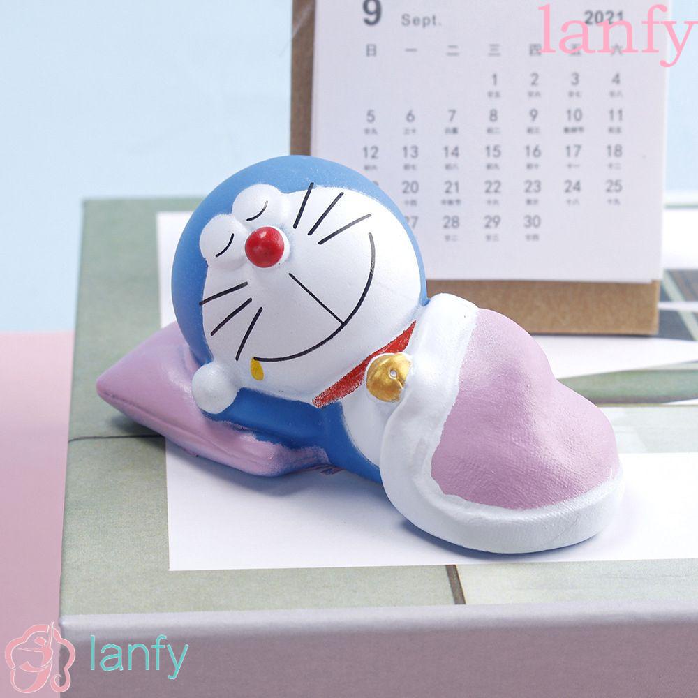 Lanfy โมเดลตุ๊กตาฟิกเกอร์ การ์ตูนโดราเอมอนนอนหลับ ของเล่นสําหรับเด็ก