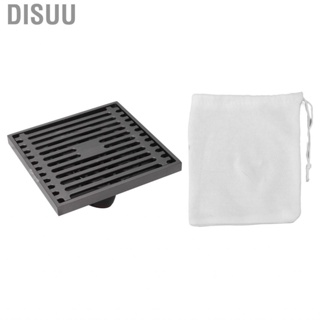 Disuu Square Shower Drain Floor With Removable Cover Matte Gray