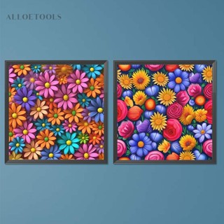 ภาพวาดปักเพชร ทรงกลม ลายสวนเจ็ดสี 5D DIY สําหรับตกแต่ง [alloetools.th] 2 ชิ้น