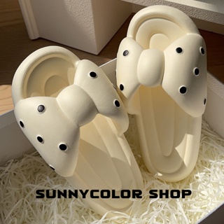 SUNNYCOLOR  รองเท้าแตะหญิง รองเท้าหัวโต แฟชั่น ธรรมดา ใส่สบายๆ 2023ใหม่ FBT23904RZ 36Z230909