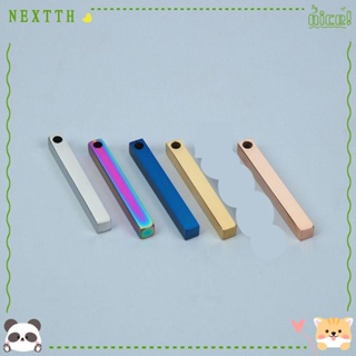 Nextth จี้ป้ายแท็กอลูมิเนียม ทรงสี่เหลี่ยมผืนผ้า สีเงิน สีทอง สีโรสโกลด์ สีฟ้า สําหรับทําเครื่องประดับ งานฝีมือ DIY