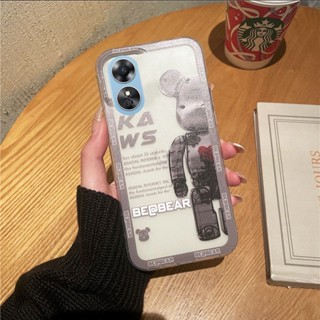 ใหม่ เคสโทรศัพท์มือถือ TPU นิ่ม ลายการ์ตูนหมีน่ารัก สีขาว สําหรับ OPPOA38 OPPO A38 4G 2023