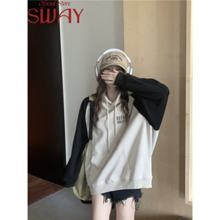 SWAY เสื้อกันหนาว เสื้อฮู้ด casual ตัวเหมือนคนชั้นสูง คุณภาพสูง Durable A98J6EU37Z230911