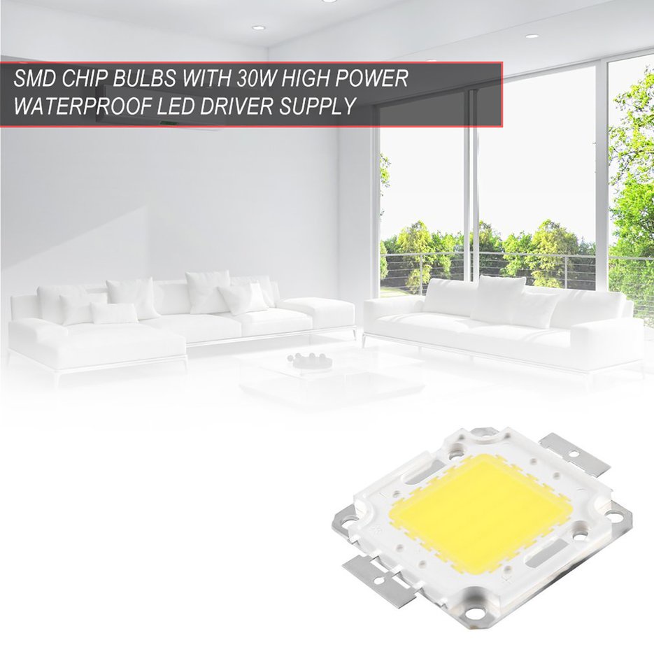 (Red Panda)  50W LED SMD Chip Bulbs With 50W High Power Waterproof LED Driver Supply ชิปหลอดไฟ 50W พลังงานสูงกันน้ําซัพพลายไดร์เวอร์ Led