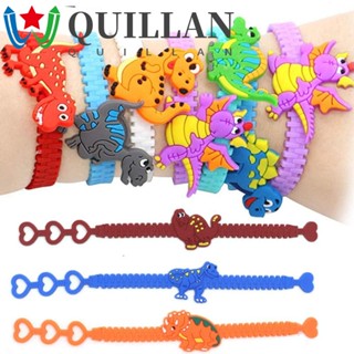 Quillan สร้อยข้อมือไดโนเสาร์, ปาร์ตี้โปรดปราน การ์ตูนไดโนเสาร์ ธีมไดโนเสาร์ ของเล่นปาร์ตี้, ธีมสัตว์ PVC มือหมุนวงกลม สําหรับเด็ก