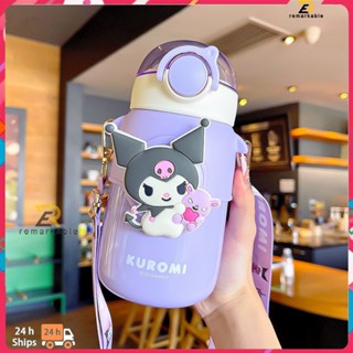 พร้อมส่ง Sanrio Vibrant Cup ขวดน้ำสแตนเลส นักเรียน แบบพกพา Bouncing Cup Strawing Cup 570ml ถ้วยความจุขนาดใหญ่ โดดเด่น_th