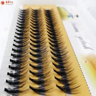 Blliss ขนตาปลอม D 0.05 ขนมิงค์เทียม หนา ดูธรรมชาติ สไตล์รัสเซีย 1 กล่อง 60 ชุด