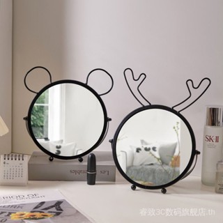 Desktop portable makeup mirror subnet Red Princess Mirror dormitory desktop HD dressing mirror girls heart cartoon makeup mirror EDSB