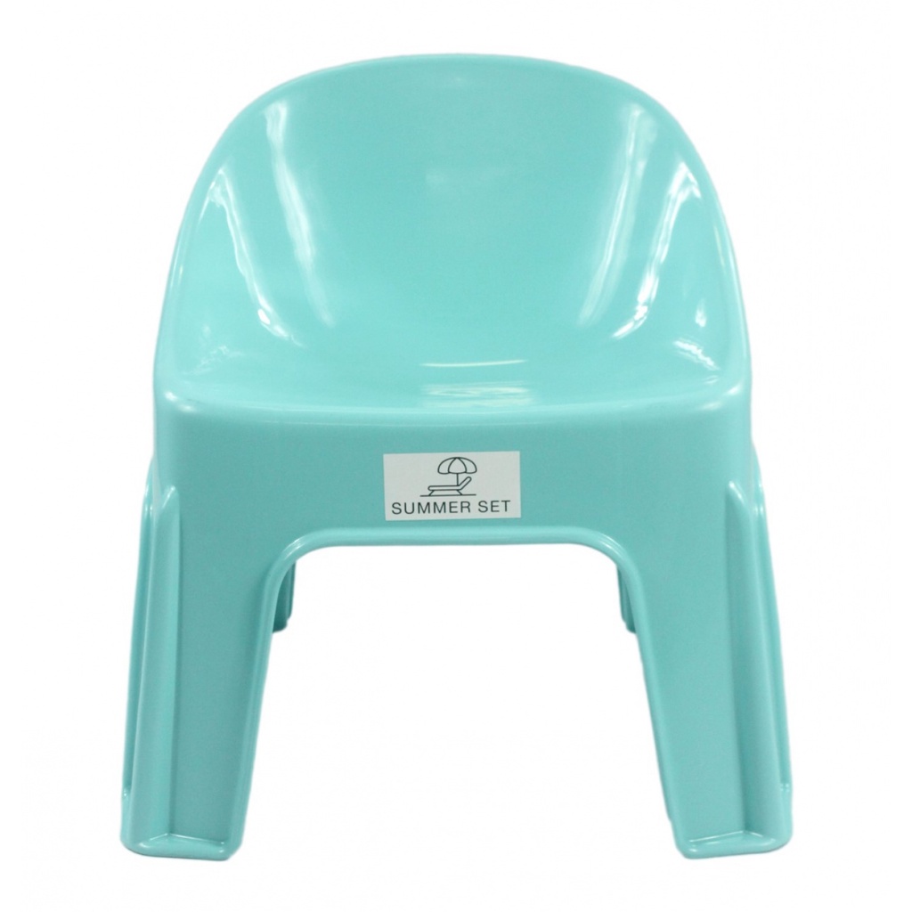 GlobalHouse SUMMER SET เก้าอี้พลาสติกพนักพิง รุ่นแฟนซี FT-224/A สีฟ้า สินค้าของแท้คุณภาพดี
