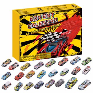 2023 Christmas Advent Calendar Racing Car Toys Kids Countdown Blind Box Gifts