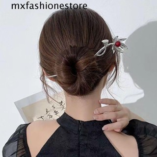 Mxfashione กิ๊บติดผม รูปดอกบัว ประดับไข่มุก สไตล์โบราณ เรโทร สําหรับปาร์ตี้