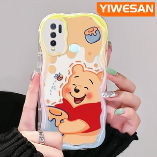 เคสโทรศัพท์มือถือแบบนิ่ม ใส กันกระแทก ลายการ์ตูนหมีน้ําผึ้ง สําหรับ VIVO Y30 Y30i Y50