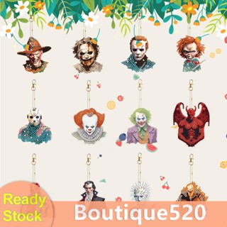 พวงกุญแจ จี้ภาพวาดปักเพชร รูปฮาโลวีน DIY สําหรับแขวนตกแต่ง 1 ชิ้น [boutique520.th]