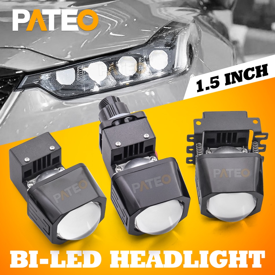 Mini H4 LED ไฟหน้า 1.5 นิ้ว Bi LED โปรเจคเตอร์เลนส์สําหรับ H4 H7 HB3 HB4 LED Spotlight Matrix เลเซอร