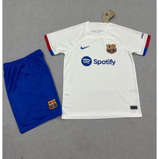 เสื้อกีฬาแขนสั้น ลายทีมชาติฟุตบอล Barcelona Away ชุดเยือน 23-24 ไซซ์ S-XXL ชุดเยือน สําหรับผู้ชาย