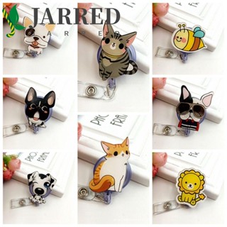 Jarred ป้ายชื่อ ลายการ์ตูนสัตว์ สุนัขน่ารัก ดึงง่าย สําหรับติดป้ายชื่อ บัตรประจําตัวประชาชน บัตรประจําตัว บัตรทํางาน สํานักงาน โรงเรียน