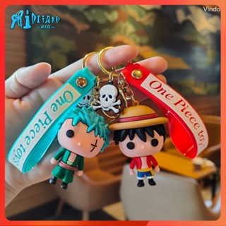 Rtock ใหม่ พวงกุญแจ จี้ตุ๊กตาฟิกเกอร์ One Piece Luffy Roger Zoro Ace Doflamingo ของขวัญ ของเล่นสําหรับเด็ก 1 ชิ้น