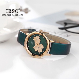 (($Most Popular $) IBSO Clover นาฬิกาข้อมือ กันน้ํา สีเขียว สําหรับผู้หญิง 2022