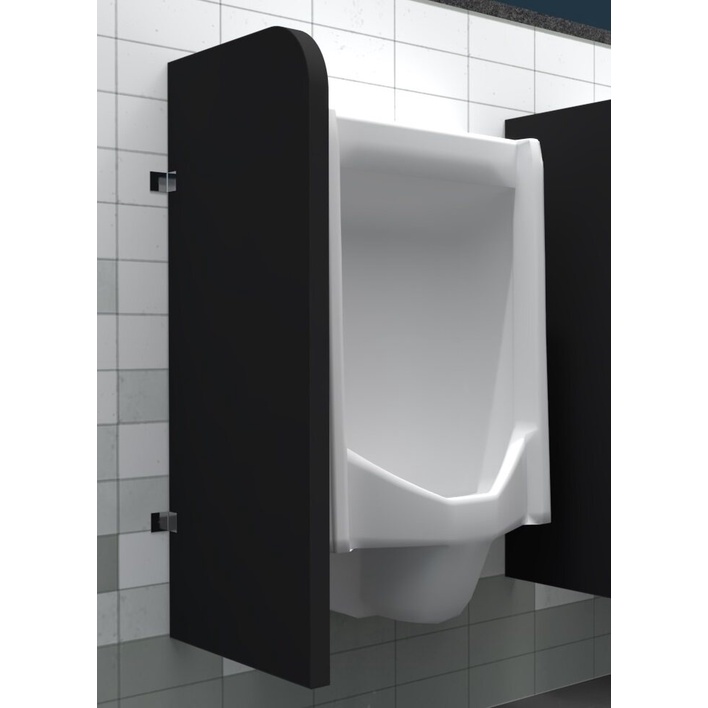 Dolphin Divider Standard3 แผงกั้นโถฉี่ กั้นน้ำได้ 100% ทรงมาตรฐาน 3 ตัดมุมบนโค้ง ขายดีมาก