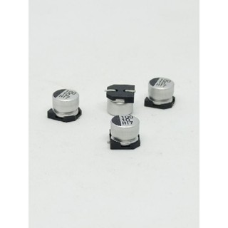 คาปาซิเตอร์ 100uf/10V (SMD) ออกบิลทักเชท