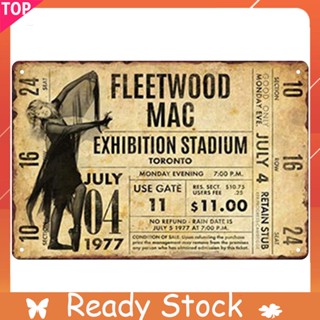 แผ่นป้ายโลหะดีบุก ลาย Fleetwood Mac สไตล์เรโทร ขนาด 30x20 ซม. สําหรับตกแต่งผนัง บาร์ ผับ คาเฟ่ ผับ