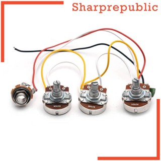 [Sharprepublic] สายไฟเบส ควบคุมระดับเสียง A250K B250K ทนทาน พร้อมซ็อกเก็ต