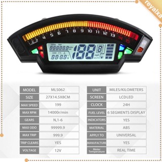 [Reyalxa] เครื่องวัดแรงดันไฟฟ้าดิจิทัล LCD พร้อมเซนเซอร์ สําหรับรถจักรยานยนต์