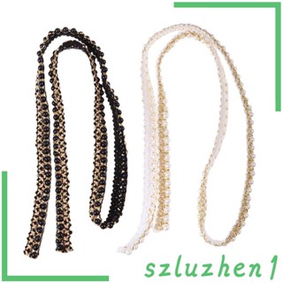 [Szluzhen1] ริบบิ้นลูกไม้ ไข่มุก 15 มม. สําหรับตกแต่งเสื้อผ้า DIY 1 หลา