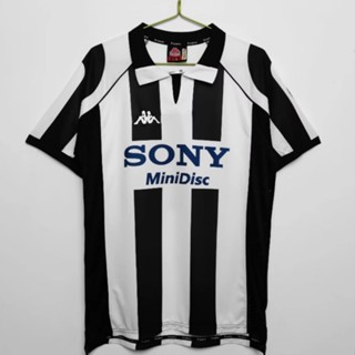 เสื้อกีฬาแขนสั้น ลายทีมชาติฟุตบอล Juventus 1997/98 ชุดเหย้า สไตล์เรโทร