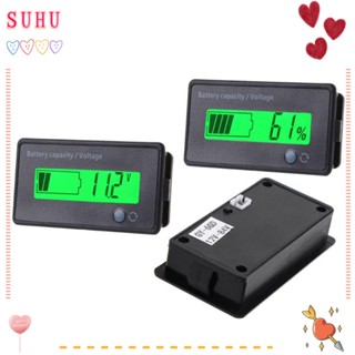 Suhu เครื่องวัดความจุแบตเตอรี่ หน้าจอ LCD ความแม่นยําสูง DC 12-72V