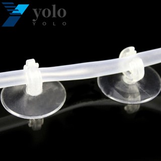 Yolo จุกสุญญากาศ PVC แบบใส พร้อมตะขอ สําหรับตู้ปลา 10 ชิ้น