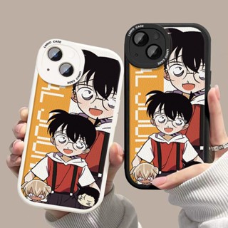 เคสโทรศัพท์มือถือหนังแกะ ซิลิโคนนิ่ม กันกระแทก ลายการ์ตูนโคนัน สําหรับ vivo X80 70 60 50 30 X27 23 21pro iqoo 9 8 7 U3 Z5X U1 Z1X NEO