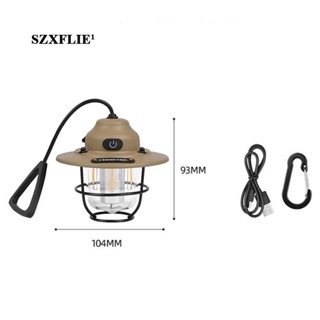 [Szxflie1] โคมไฟ LED ชาร์จ USB อเนกประสงค์ สําหรับตั้งแคมป์