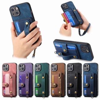 เคสโทรศัพท์มือถือหนัง PU พร้อมช่องใส่บัตร และสายคล้องมือ สําหรับ Xiaomi POCO X5 X4 X3 Pro NFC GT POCO M5S M5 M4 Pro 5G