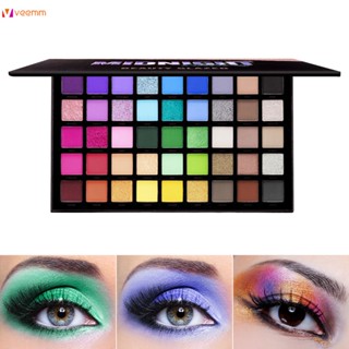 ความงามเคลือบ 45 สีอายแชโดว์ Chameleon Pearlescent Matte Lasting Eye Shadow Plate Stage แต่งหน้าฮาโลวีน veemm