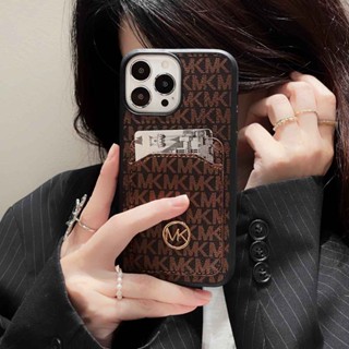 เคสโทรศัพท์มือถือ ลายแบรนด์แฟชั่น หรูหรา มีช่องใส่บัตร สําหรับ Apple iPhone 6 6S 7 8 Plus X XS Max XR 11 12 13 14 15 Pro Max