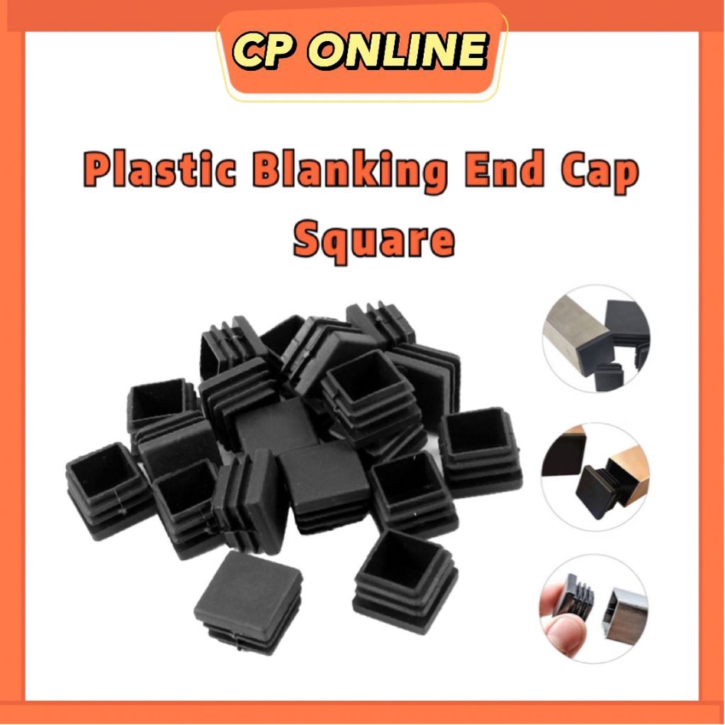 CP ONLINE Hollow พลาสติก Blanking End Cap ตาราง/ด้านในใส่ Square Plug Tube ใส่ฝาครอบเฟอร์นิเจอร์เก้า