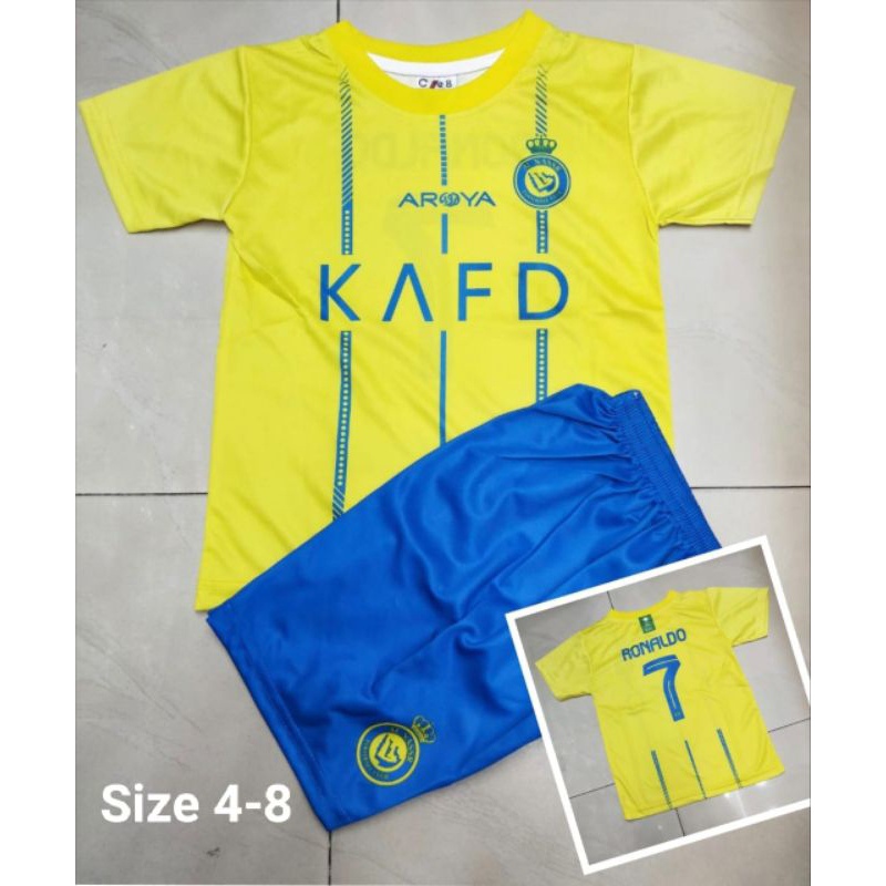 ชุดเสื้อฟุตบอลเด็ก AL NASSR Ronaldo Club ใหม่ล่าสุด