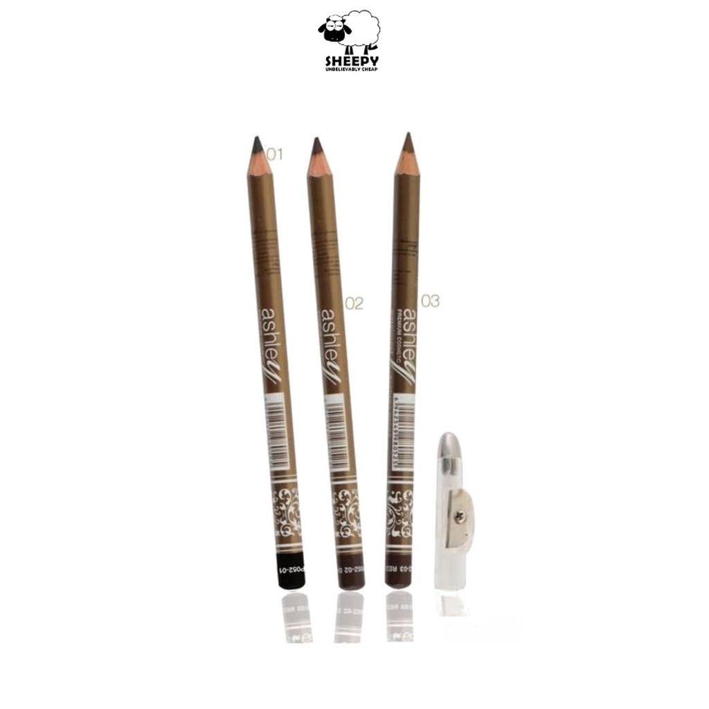 [ร้านน้องแกะ🐑]แท้/ส่งไว🩷 Ashley Waterproof Eyebrow Pencil ดินสอเขียนคิ้ว แบบมีกบเหลาในตัว (AP052)