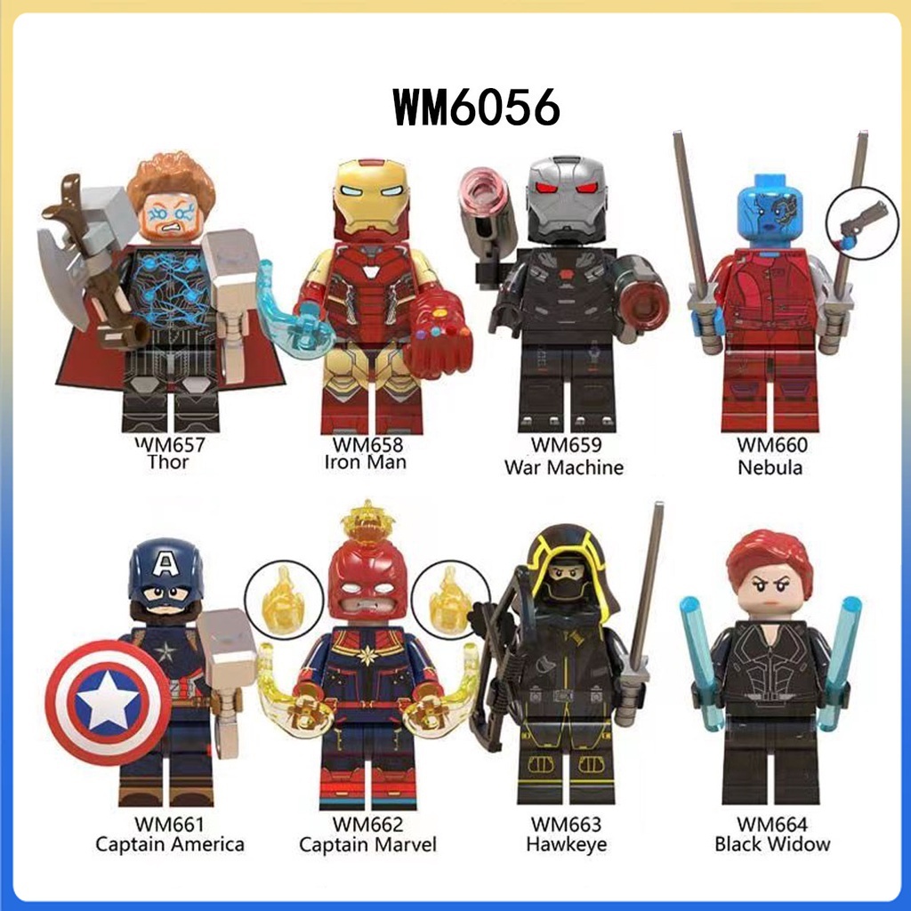 ของขวัญเด ็ ก Avengers 4 building block minifigure Marvel MODEL ของเล ่ นนาโน