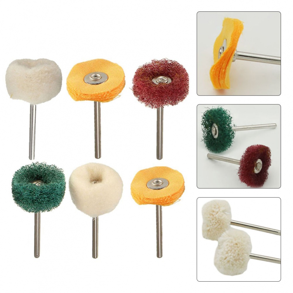 ล้อขัดสําหรับขัดละเอียดสําหรับเครื่องประดับ Shank Dia 3mm Buffing Pad