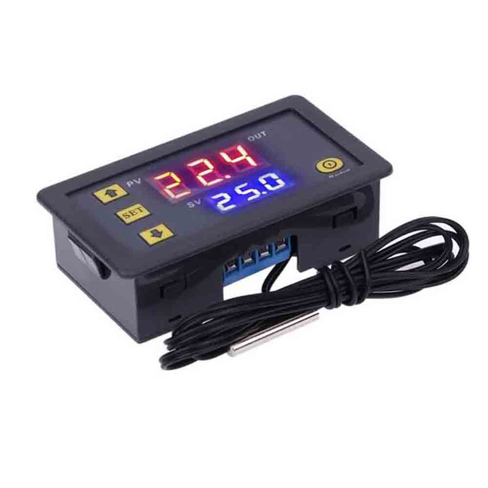 เทอร์โมสตัทควบคุมอุณหภูมิดิจิทัล LCD W3230 DC 12V 24V 20A AC 110V-220V 10A