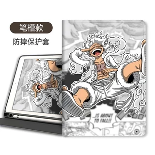 One Piece Luffy Gear 5 กรณี iPad air4/5 mini1/2/3/4/5/6 เคส iPad 10.2 gen7/8/9 2022 pro11 gen11 a16 M3 M5 ฝาครอบ iPad gen5/6 air1/2 กรณีช่องเสียบปากกา