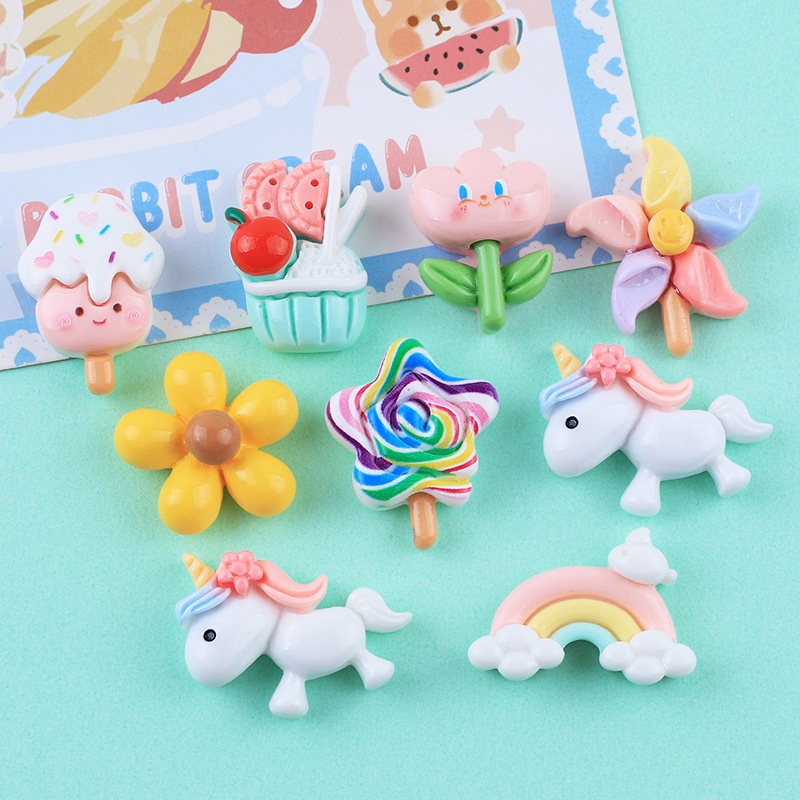 [3 @] For Jibbitz Crocs กิ๊บติดผม เรซิ่น ลายการ์ตูนกังหันลม diy อุปกรณ์เสริม สําหรับรองเท้า XDD