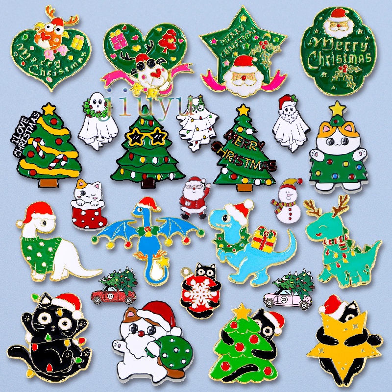 เข็มกลัด รูปกวาง แมว และถุงเท้า และไดโนเสาร์ สําหรับตกแต่งต้นคริสต์มาส