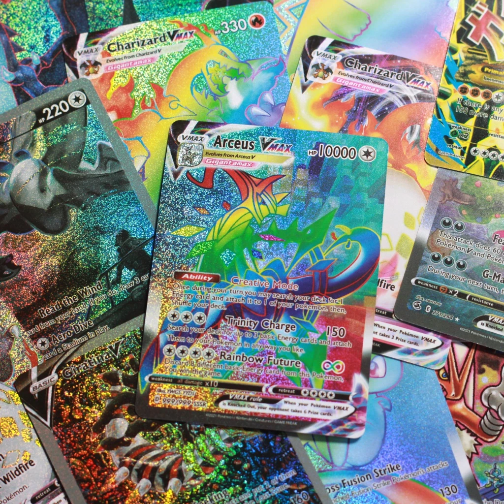 100 ชิ้นการ์ดโปเกมอน Glory Pack เงา Vmax/GX/Mega Trading การ์ดเกม Charizard Pikachu การ์ดของเล่น thumbnail 3