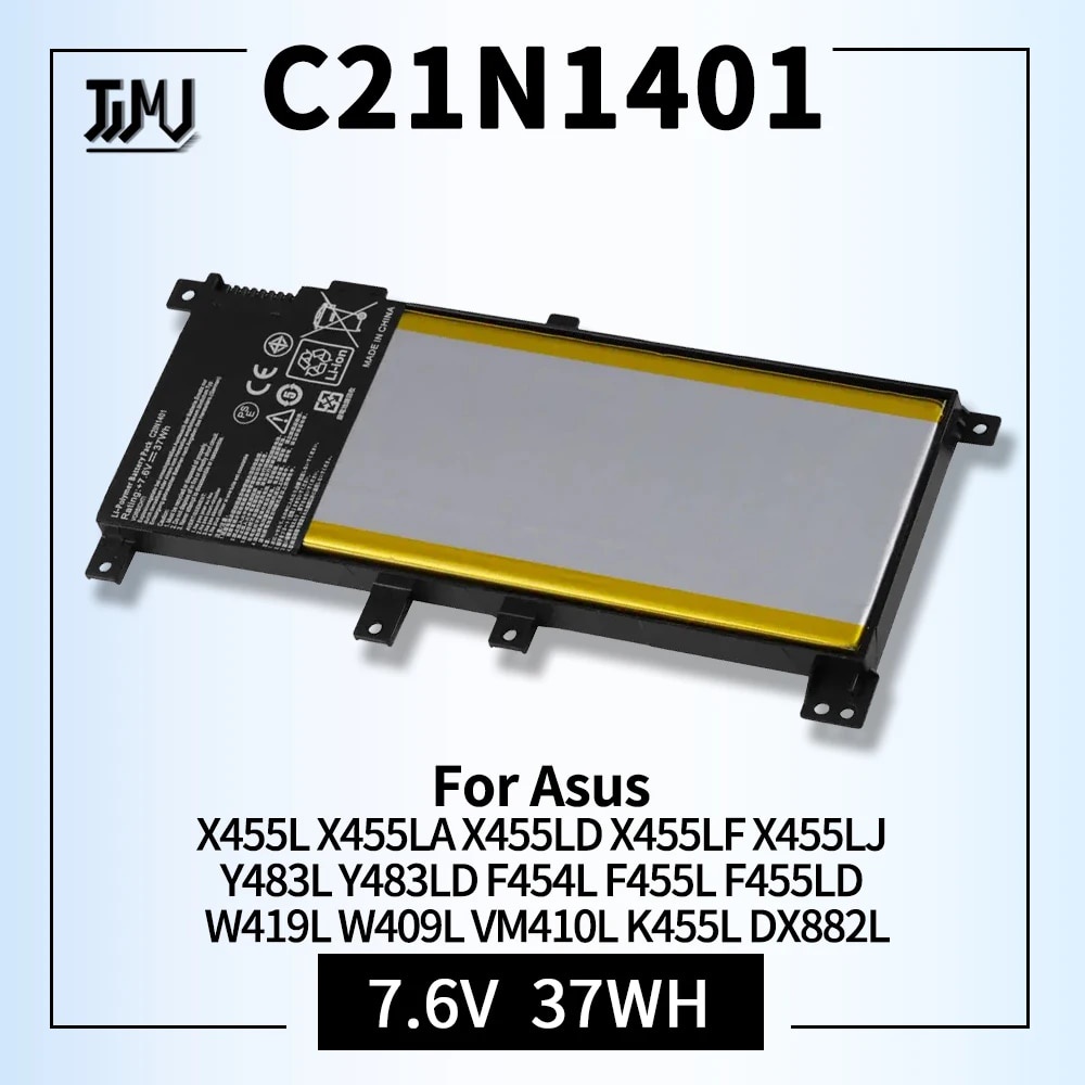 C21N1401 แบตเตอรี่ for Asus X455L X455LA X455LD X455LF X455LJ Y483L F454L F455L W419L W409L VM410L K455L DX882L