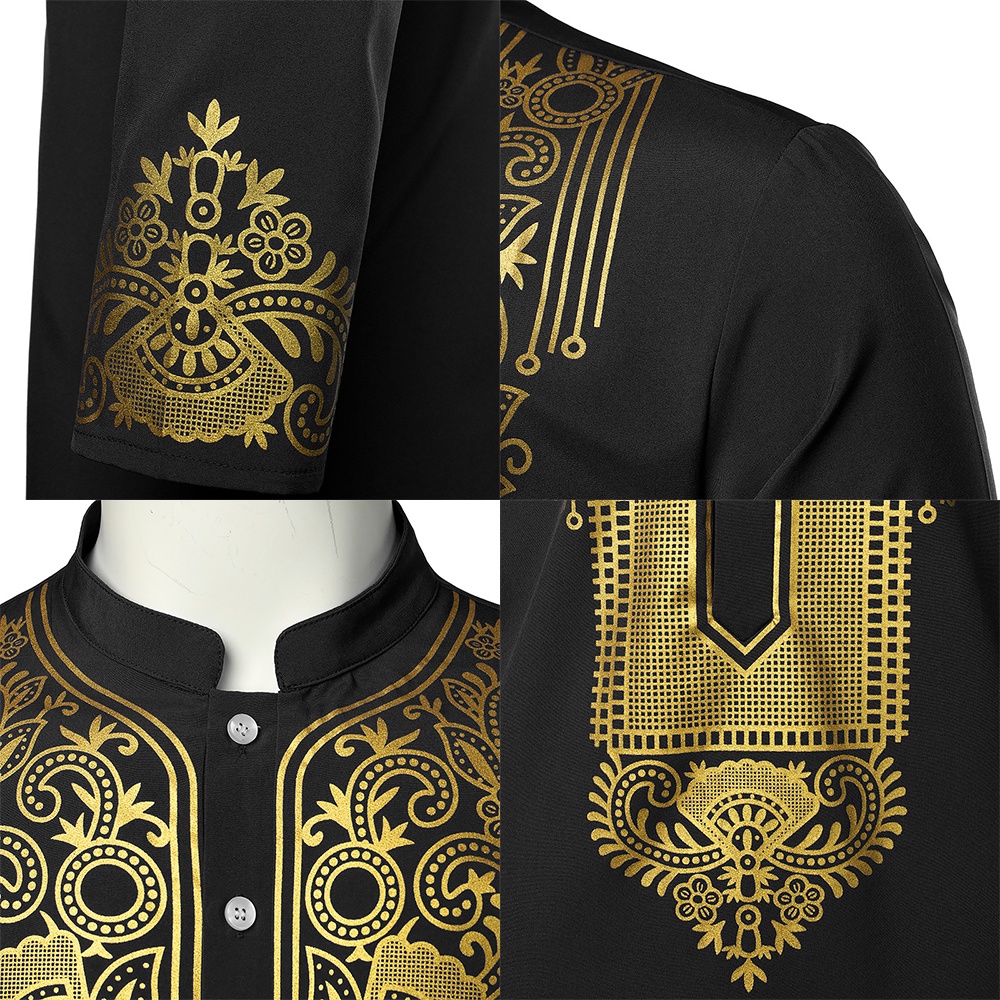 เสื้อเชิ้ตลําลอง ทรงโท้ท ตัวยาว สไตล์ดูไบ อิสลาม สําหรับผู้ชายชาวมุสลิม