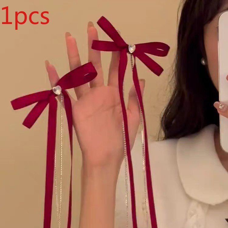 [1PCS]กิ๊บติดผม ริบบิ้นลูกไม้ถัก ประดับโบว์น่ารัก เข้ากับทุกการแต่งกาย เครื่องประดับ สําหรับผู้หญิง【Valentine Day】